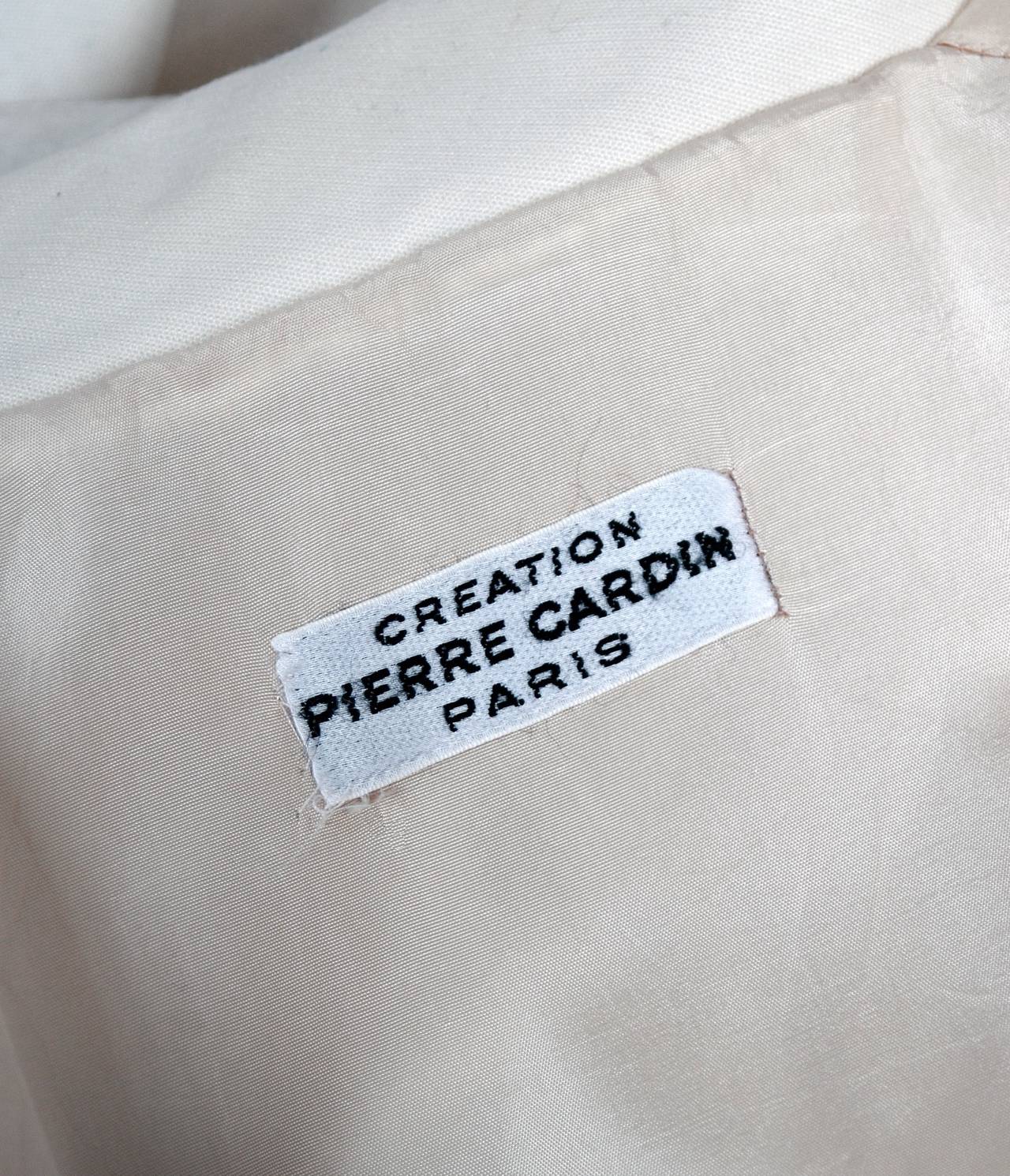 1968 Pierre Cardin Ivory White Cotton-Twill Mod Space-Age Pockets ...