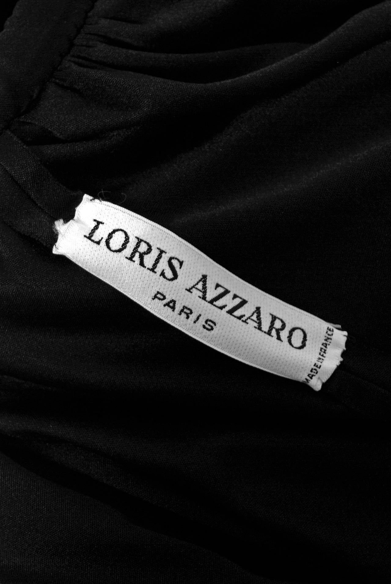 1970's Loris Azzaro Dramatic Black Silk-Jersey Hooded Maxi Full-Length Cape 1