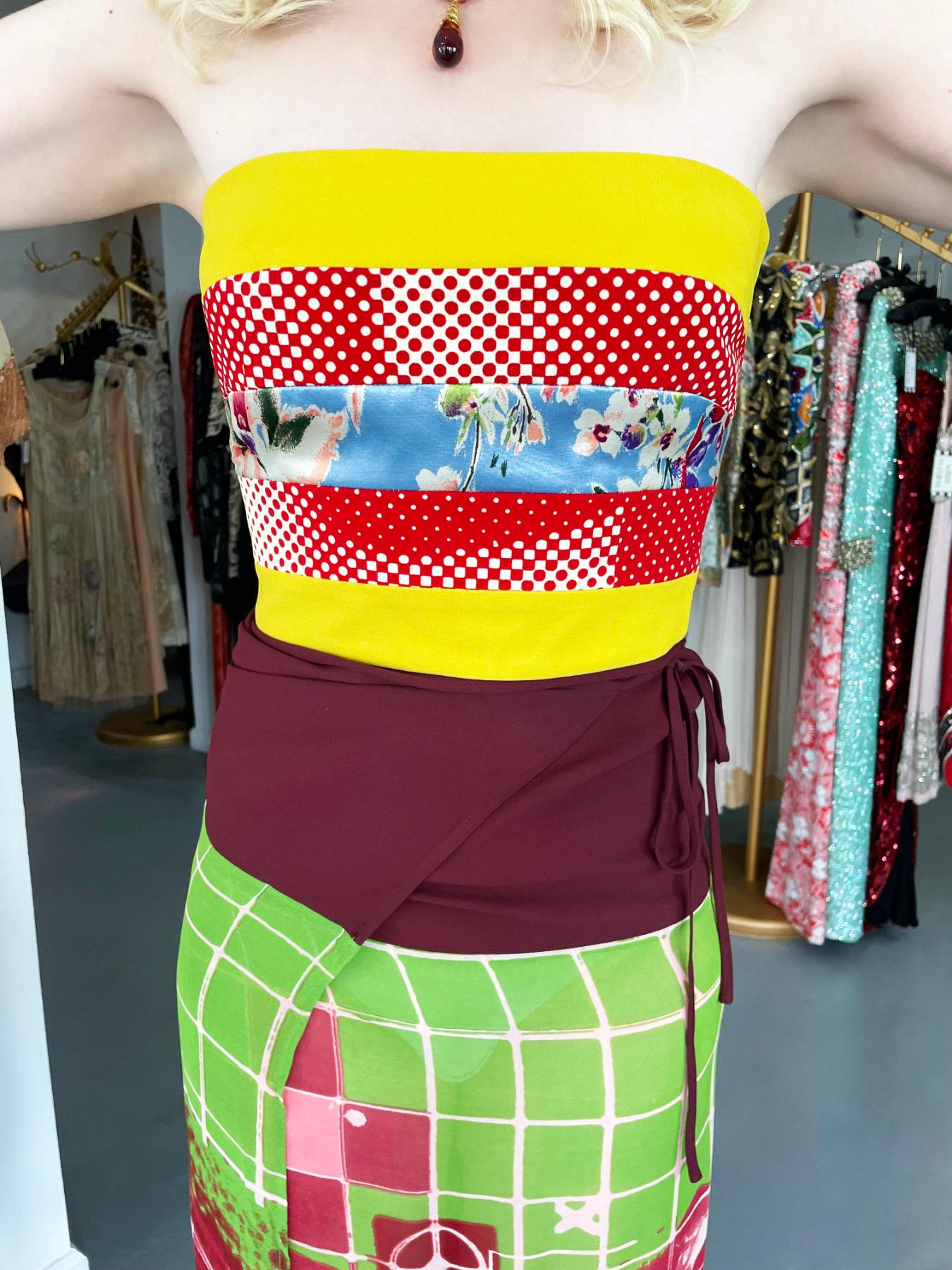 Robe bustier en soie graphique « Sex and the City » Jean Paul Gaultier Cyberbaba, 1996 3