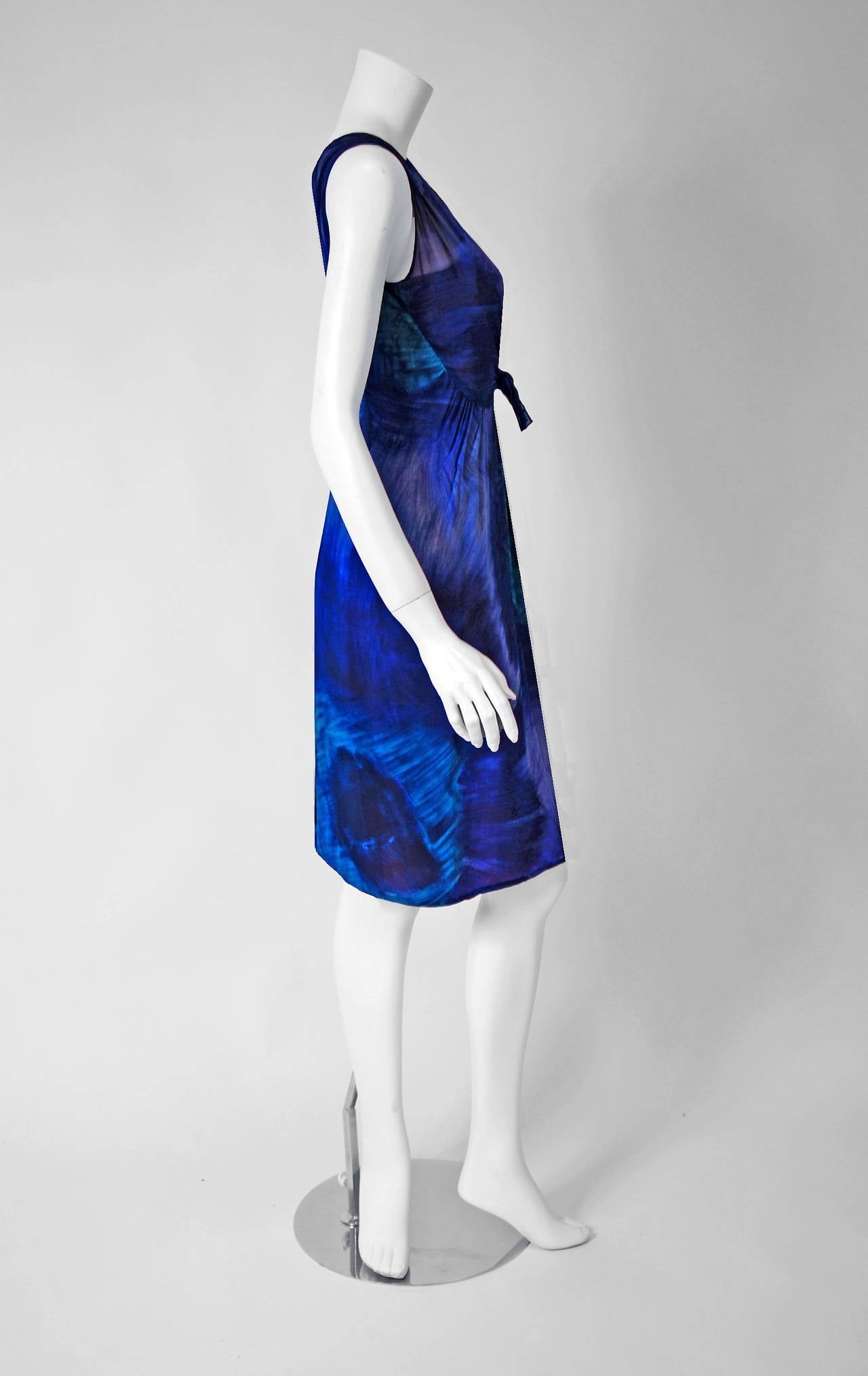 watercolor cocktail dress