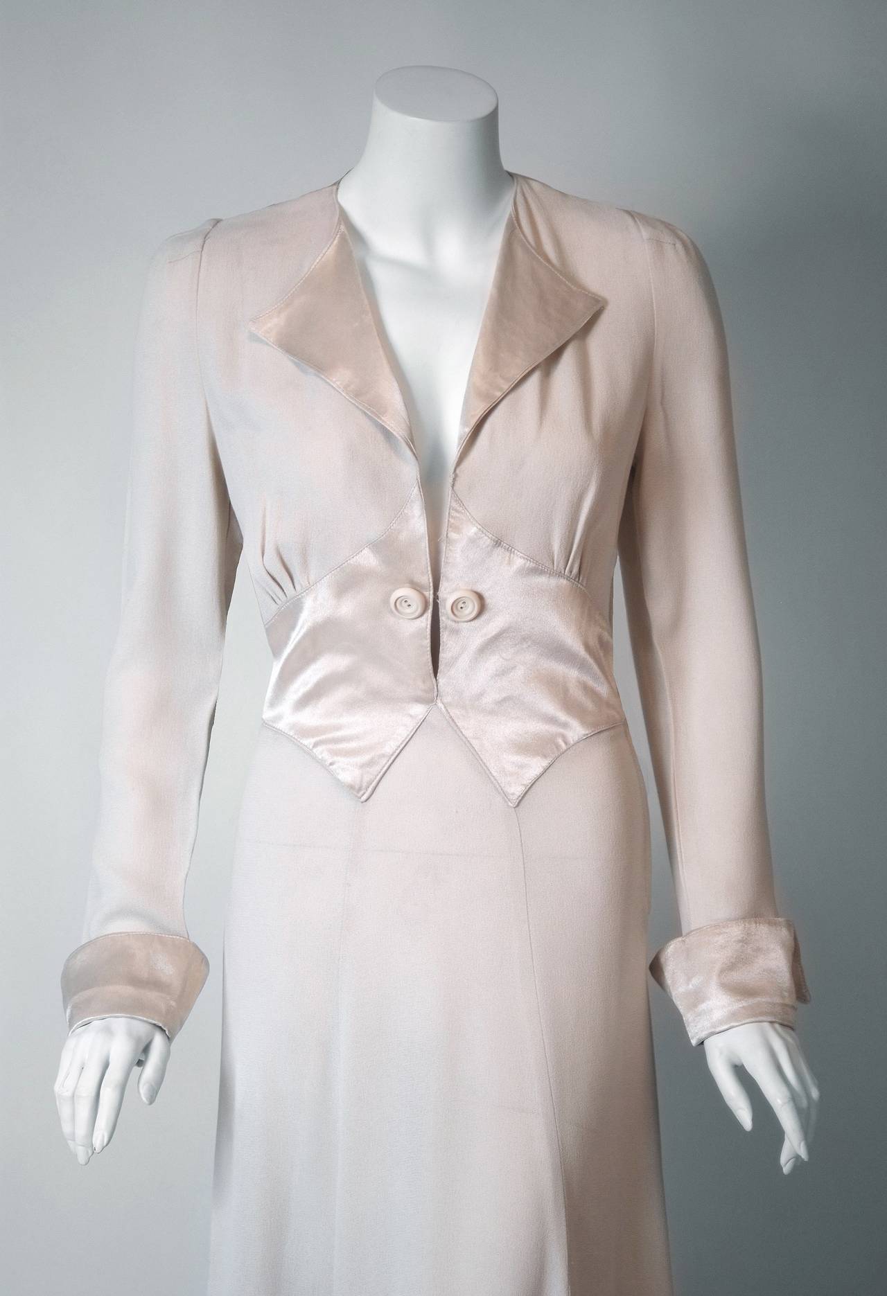 1970 Ossie Clark 'Graduation' Front Plunge Dress in a Burgundy Moss Crepe
