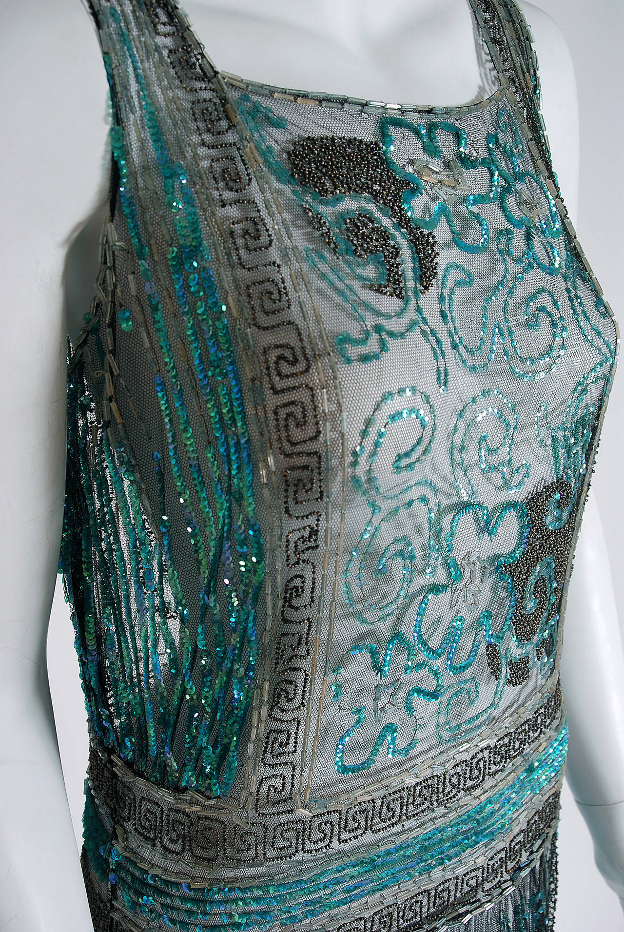 turquoise flapper dress