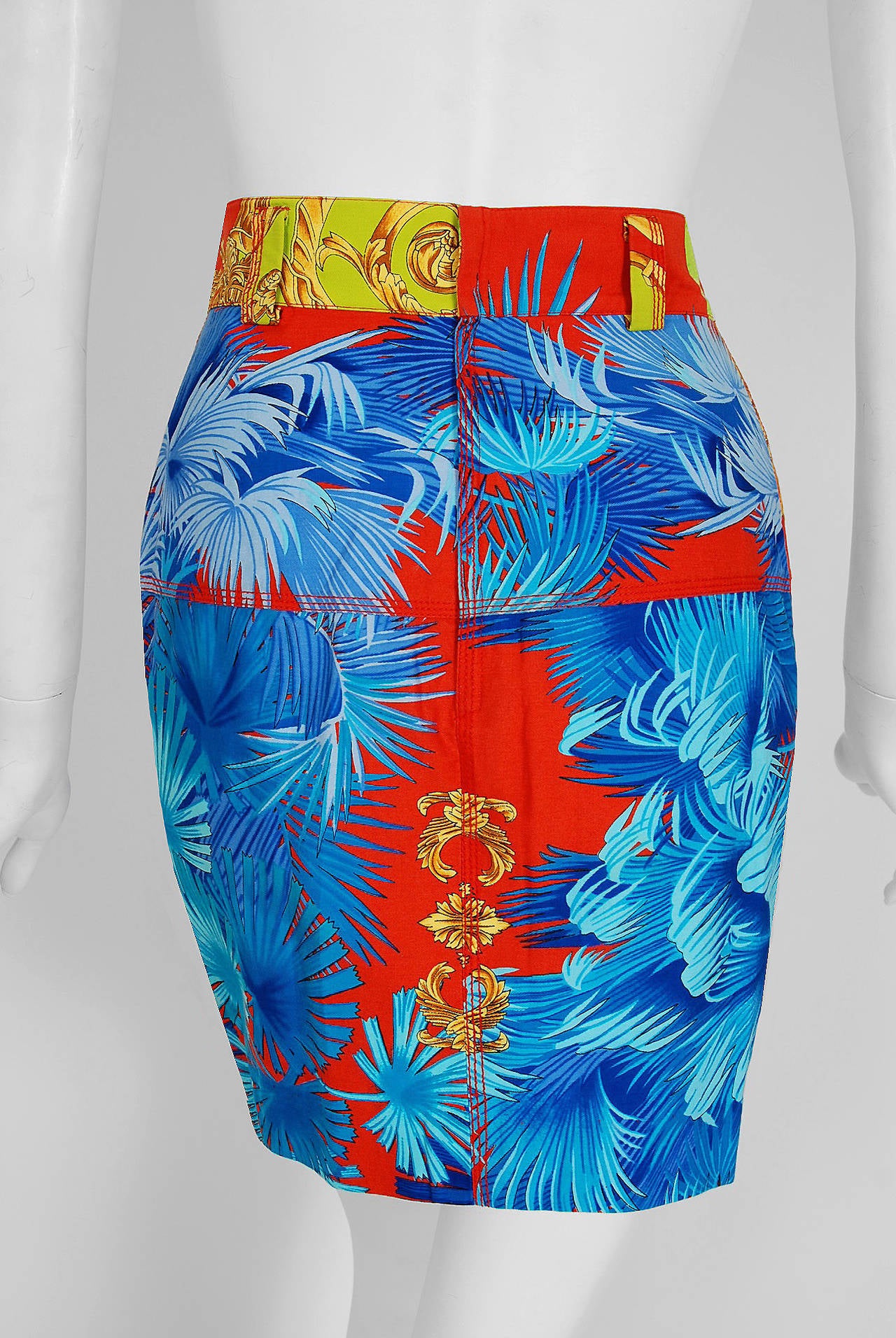 Vintage 1992 Gianni Versace Couture Baroque Novelty Palm-Trees Print ...