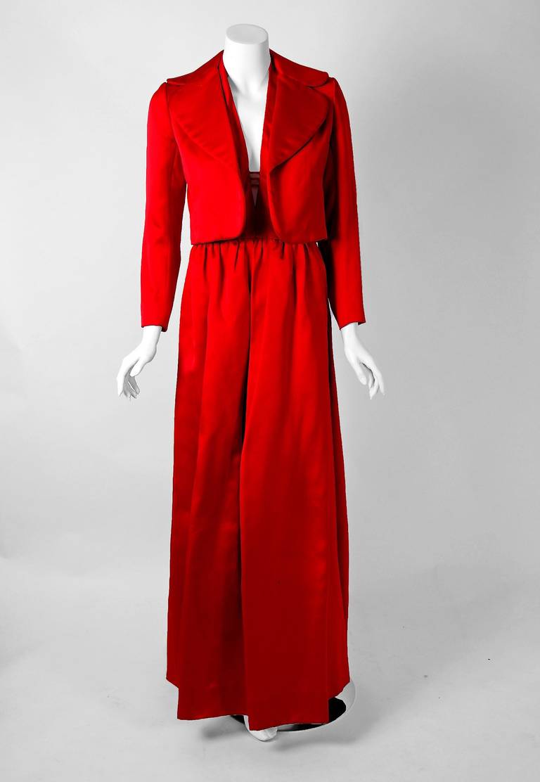 Exceptional & ultra-seductive Donald Brooks gown from the late 1960's. Brooks was perhaps one of the most important designers of the mid-twentieth century. Though he was very successful, his passion was his work for the stage and film, designing
