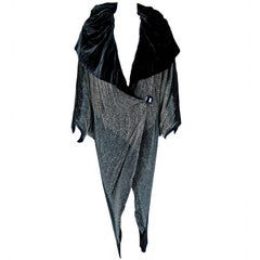 1924 Paul Poiret Haute-Couture Rare Ombre Beaded Flapper Cocoon Evening Coat