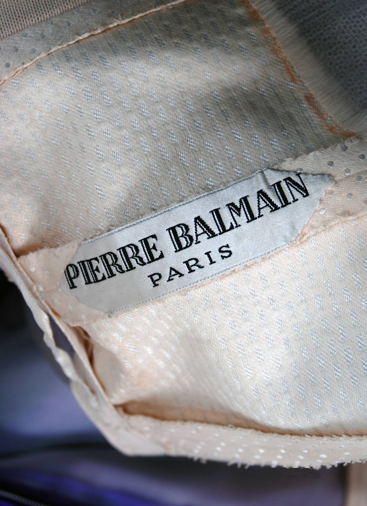 1950's Pierre Balmain Haute-Couture Purple Satin Party Dress & Sable-Fur Coat 1