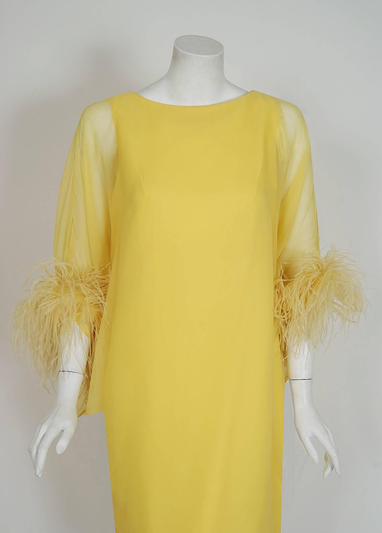 yellow caftan dress