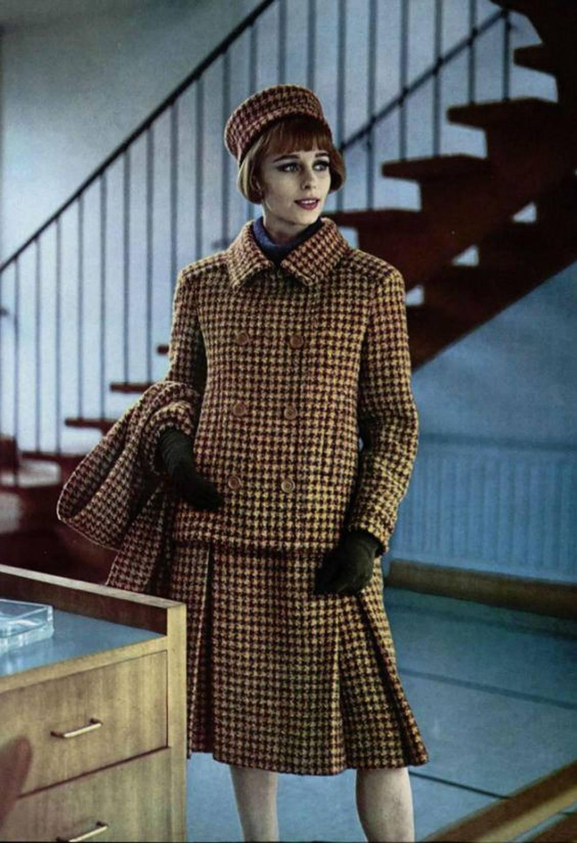 The House of Dior has been an enduring icon of Haute-Couture. When the talented Marc Bohan took over as head designer in 1960, he continued the Dior tradition of elegant design. This beautiful two-piece ensemble which was featured in L'Officiel is a