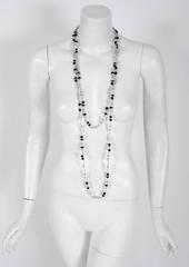 Vintage 1954 Chanel by Robert Goossens Crystal Long Sautoir Couture Necklace
