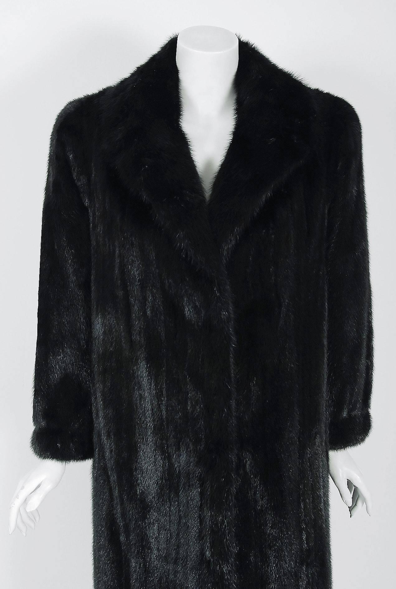 black diamond mink fur coat