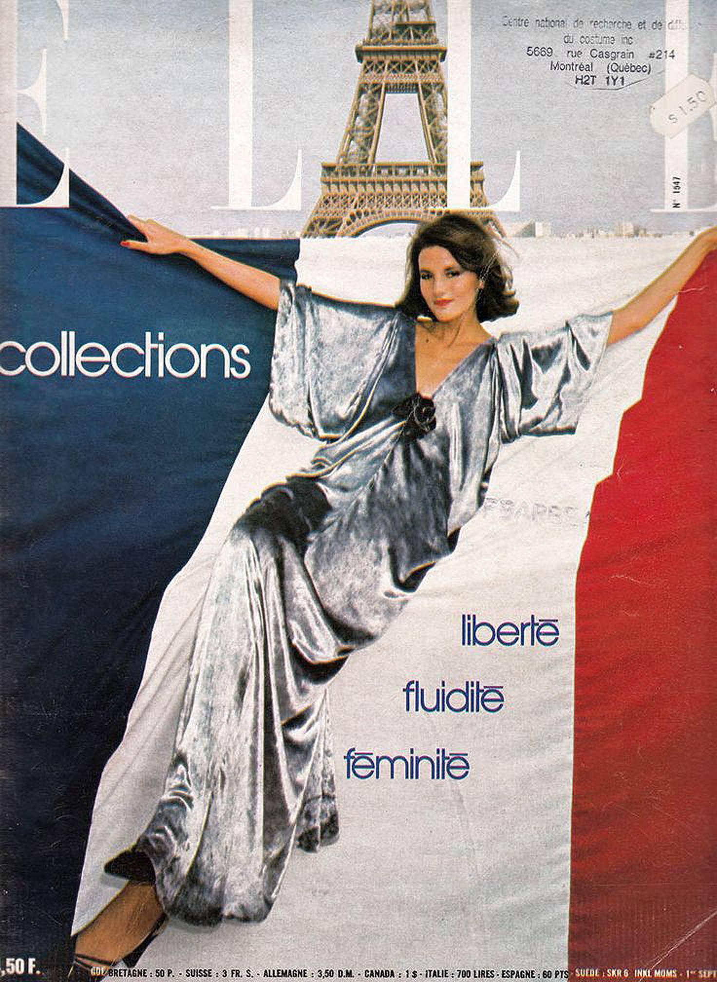 Breathtaking Yves Saint Laurent Haute-Couture caftan gown fashioned in a the most beautiful silver silk-velvet. This amazing garment was featured on the cover of Elle France magazine September 1975. The fabric is ultra-soft; it literally floats and