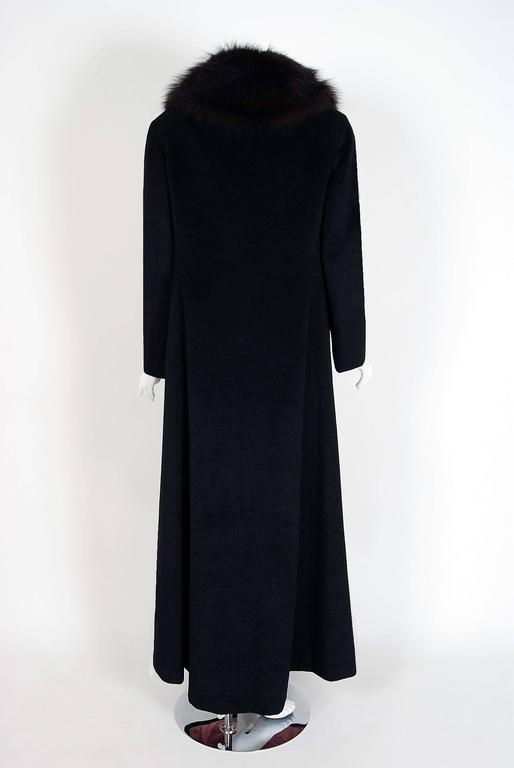 1958 Sorelle Fontana Haute-Couture Black Wool Fox-Fur Coat Owned By Ava ...