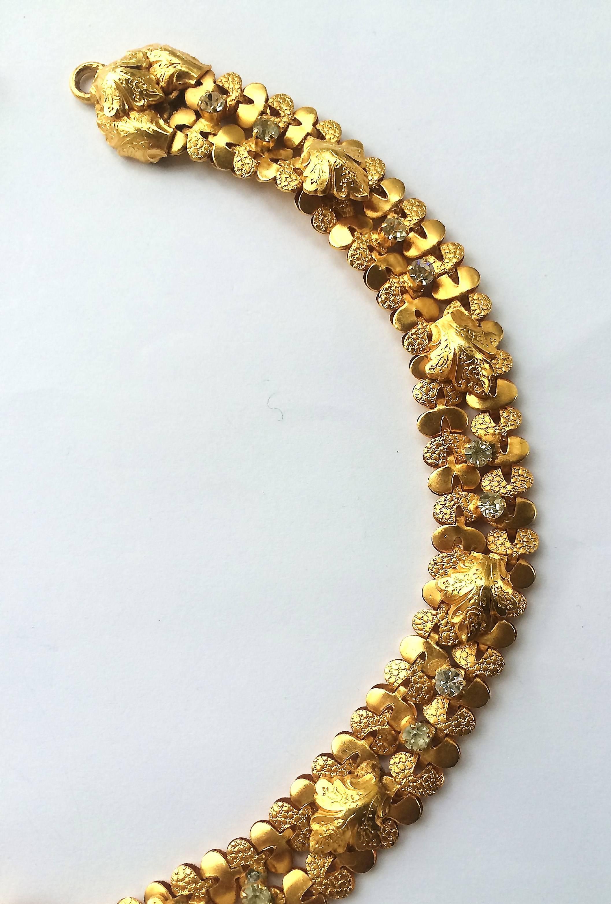 Exceptional gilt and paste starburst pendant necklace, c.1960s, attributed to CIS 1