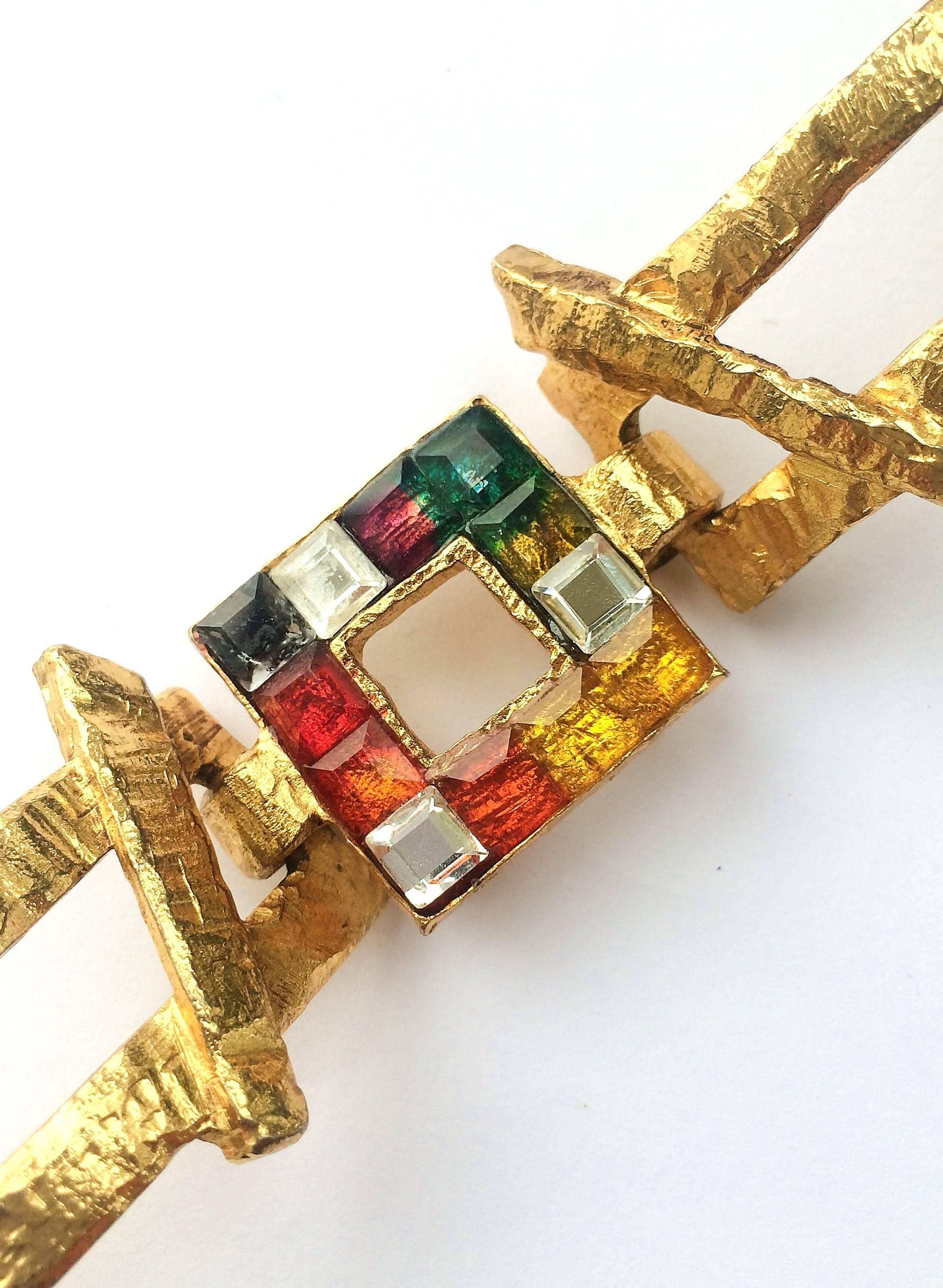 Women's 1990's Christian Lacroix multi coloured bracelet