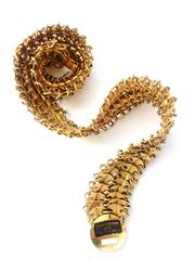 Iconic Paco Rabanne gilt  ' disc' belt, 1960s