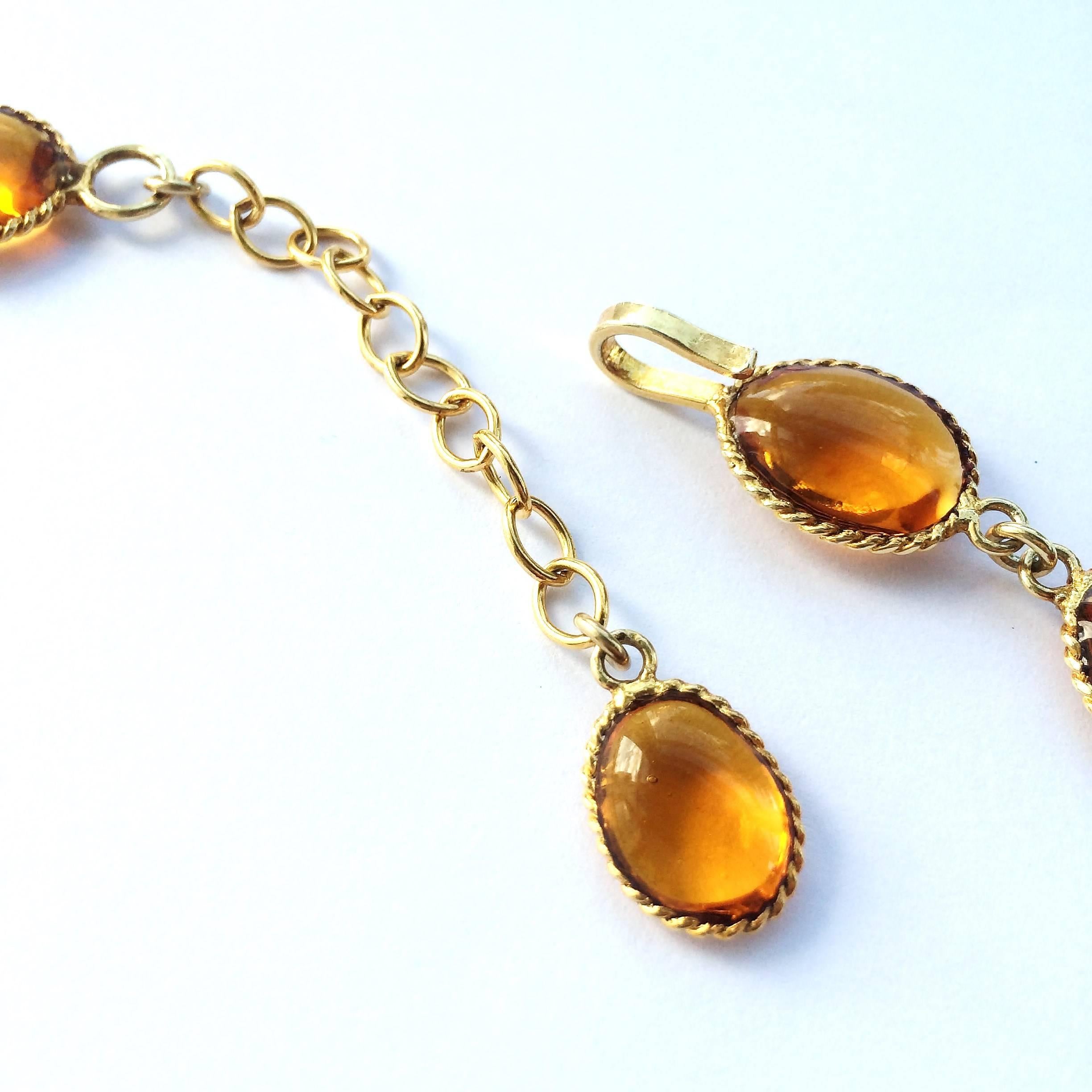 A very impressive poured glass and gilt 'festoon' pendant necklace, WW Collection For Sale 3