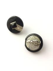 Trifari Art Deco revival earrings, 1960s
