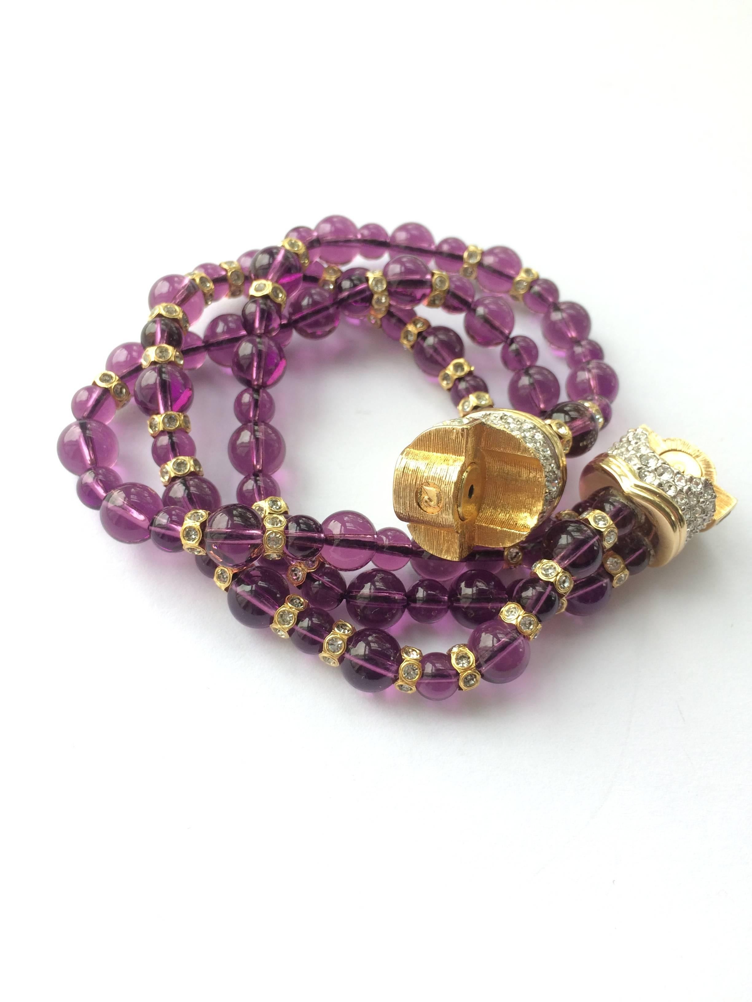 Sworovski crystal 1980s parure of necklace, earrings and bracelet 2
