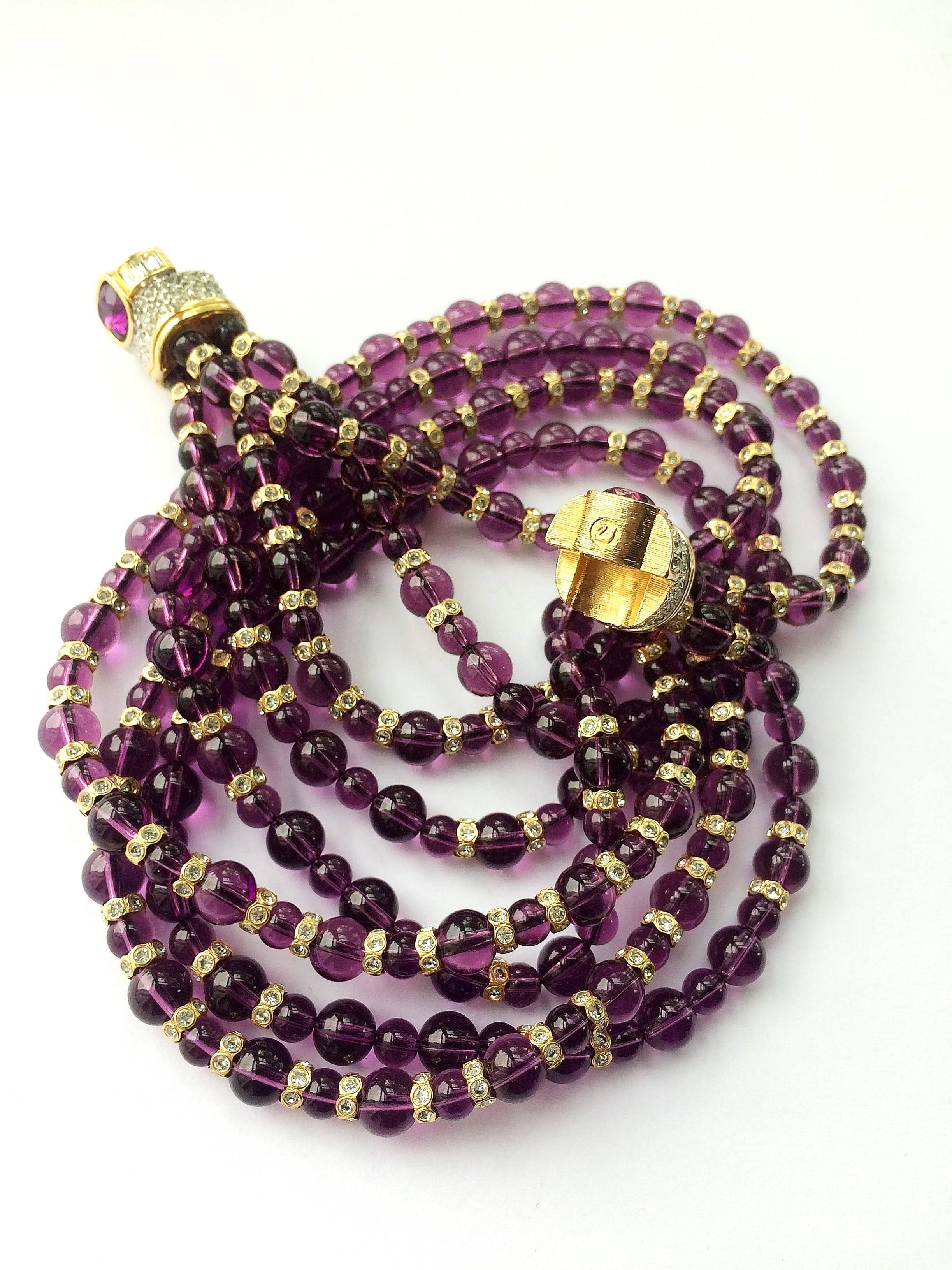 Sworovski crystal 1980s parure of necklace, earrings and bracelet 3