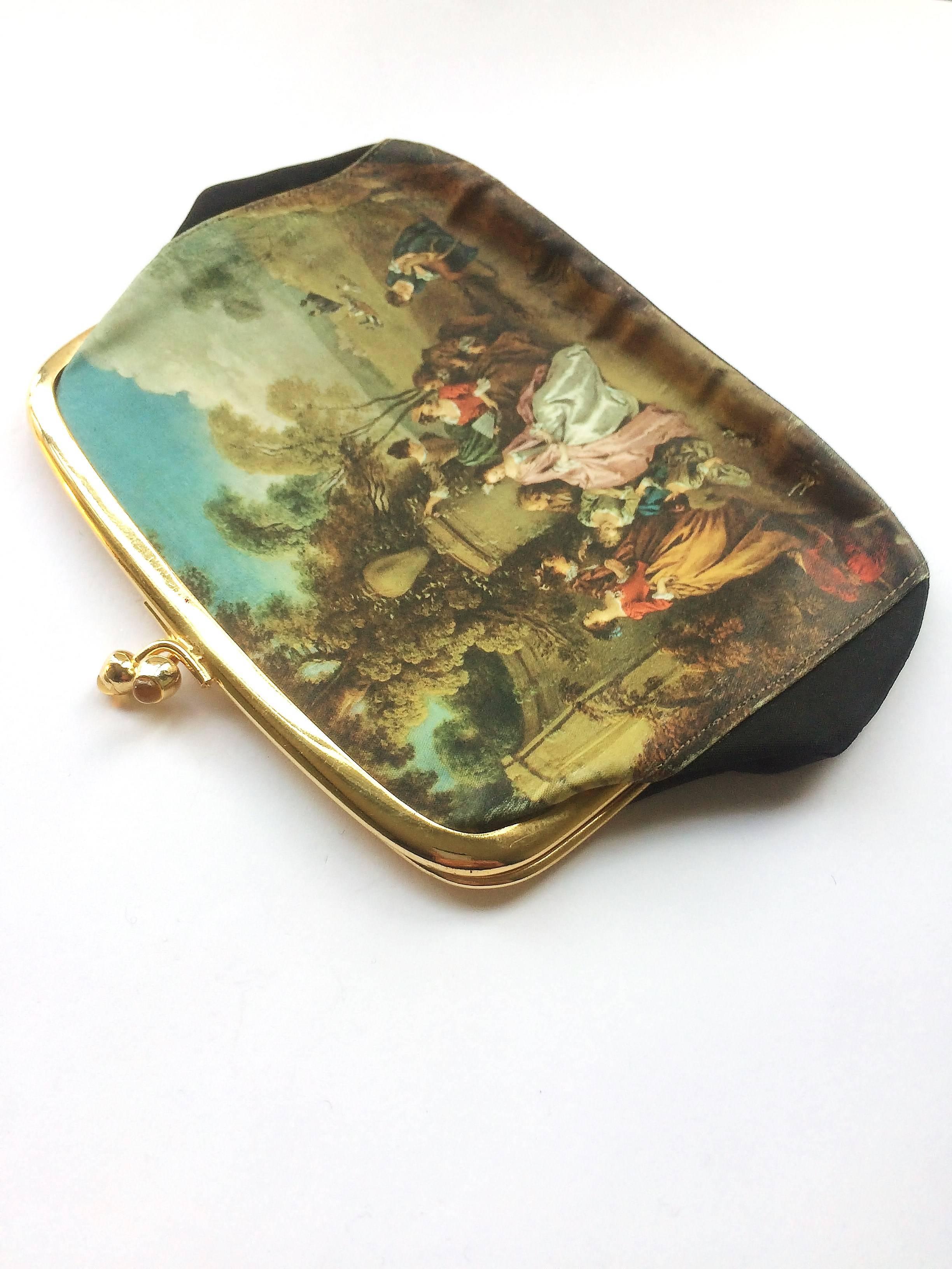 'French Romantic' homage silk handbag, with accessories, Italian, 1960s 1