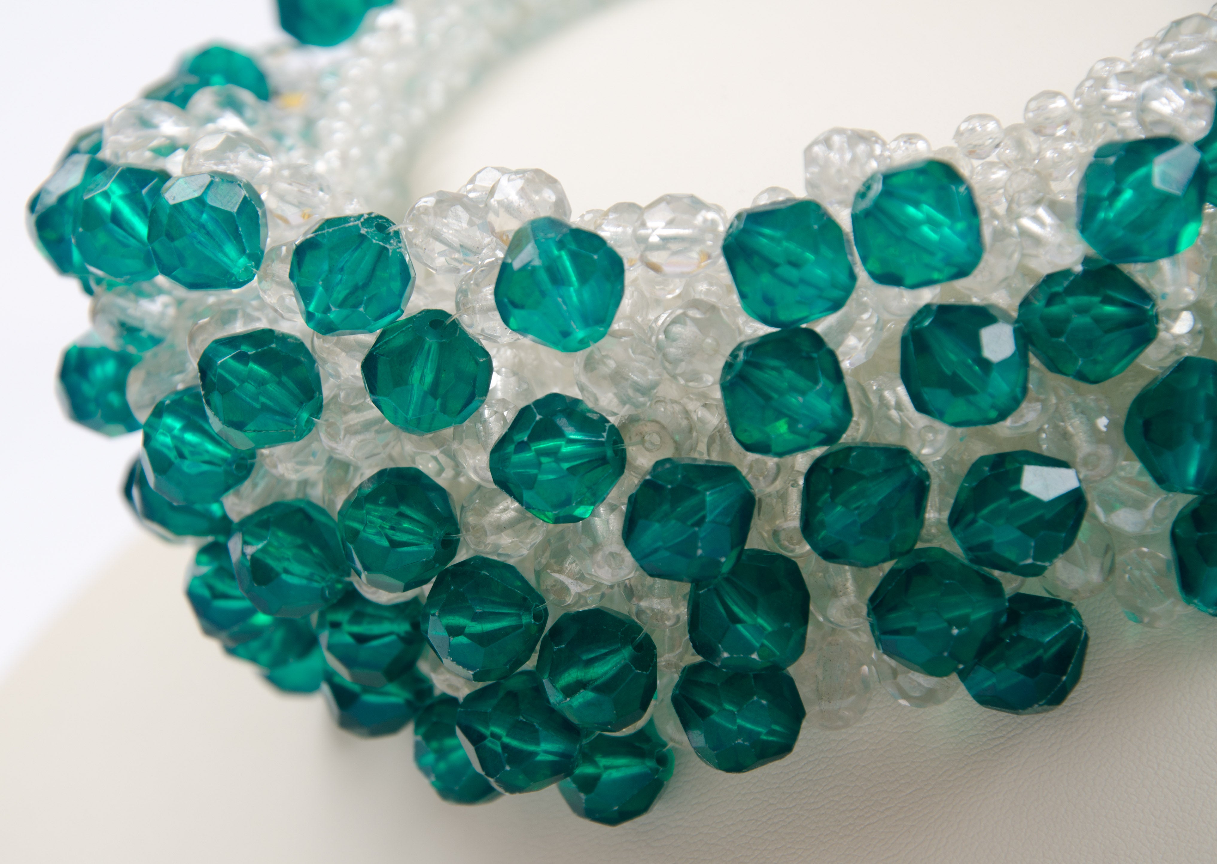 Coppola e Toppo flamboyant half crystal and lucite choker 1960s. 1