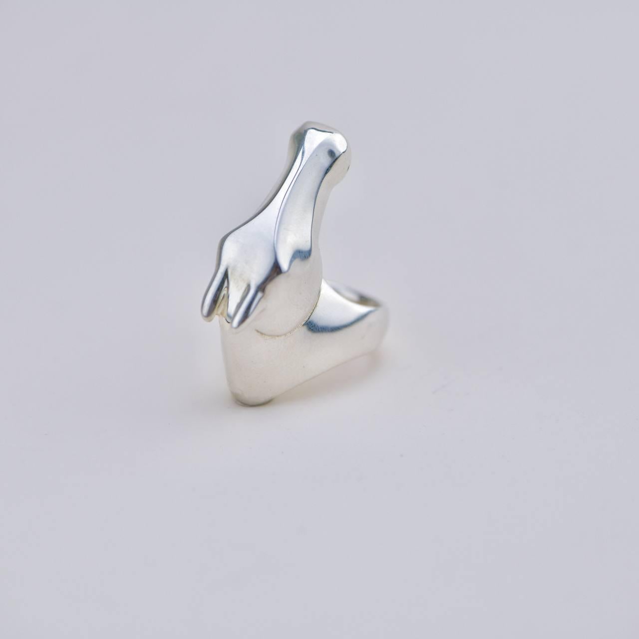 Anello Hermès Galop in argento 925 Misura 55 in vendita 1