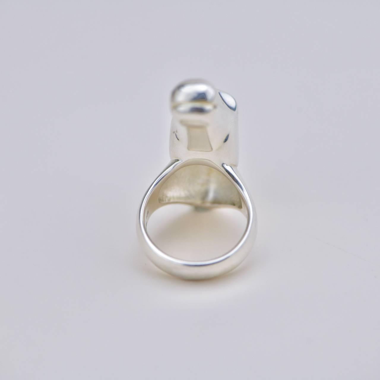 Anello Hermès Galop in argento 925 Misura 55 in vendita 2
