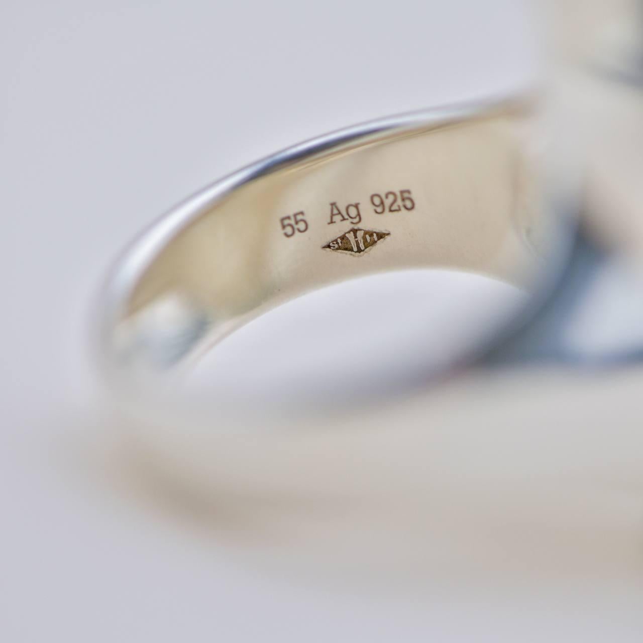 Anello Hermès Galop in argento 925 Misura 55 in vendita 3