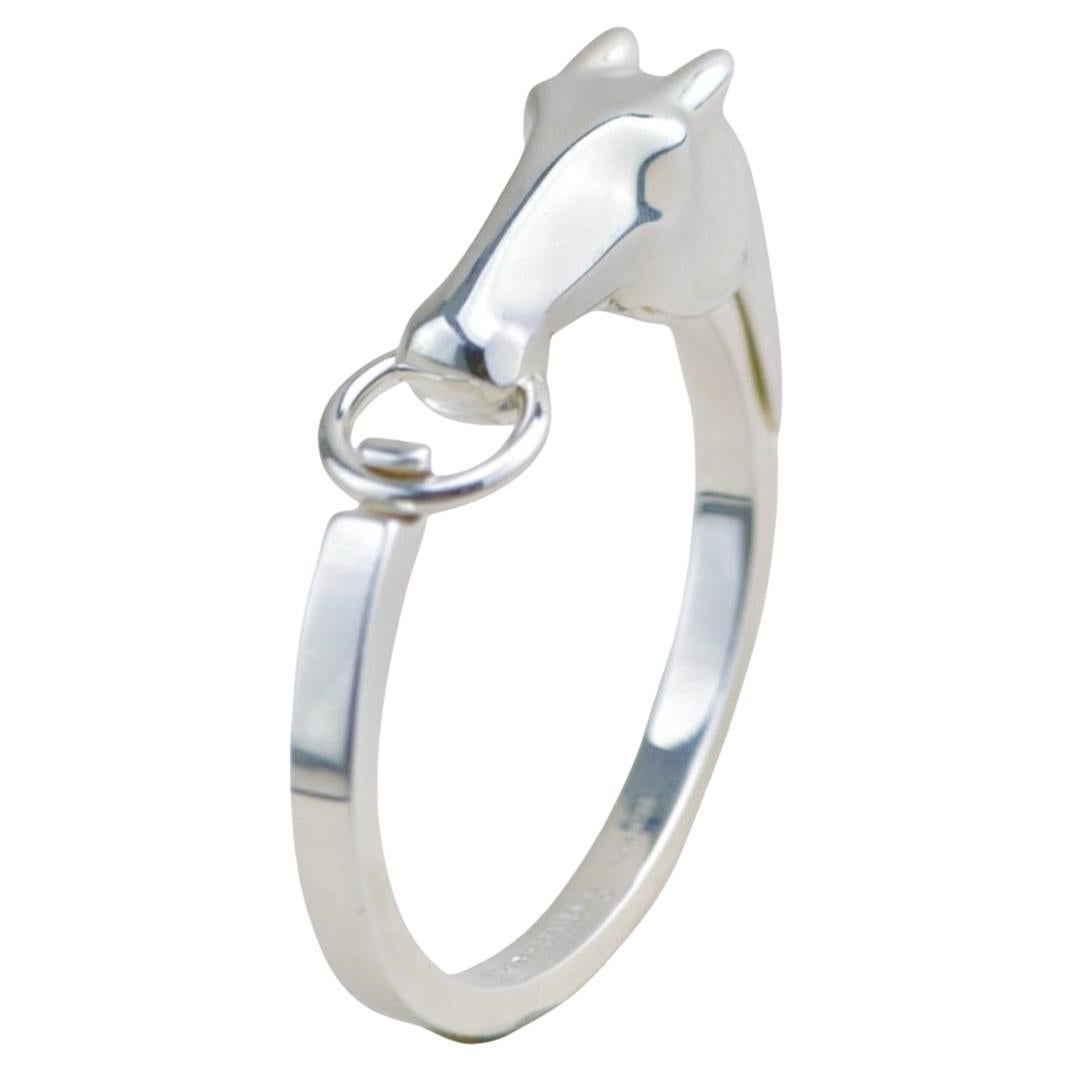 Hermès Galop Sterling Silver Bracelet Small Model Size ST