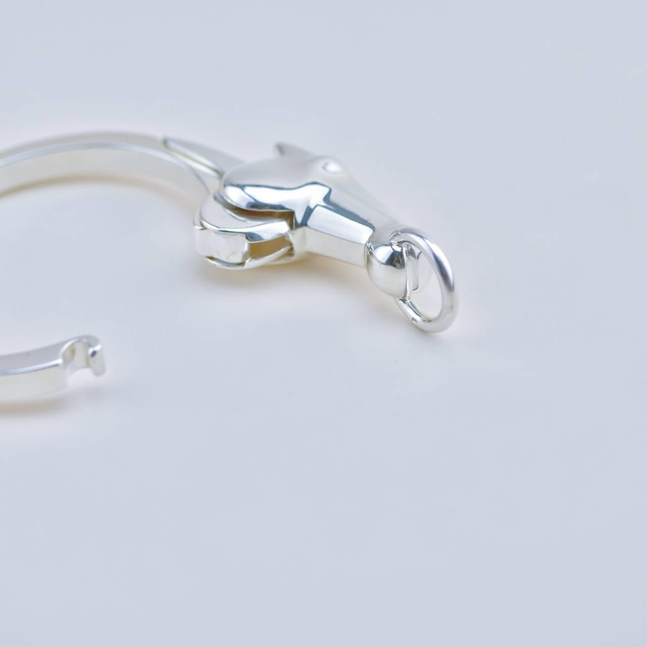 Pulsera Hermès Galop de plata de ley Tamaño pequeño Modelo ST en venta 2