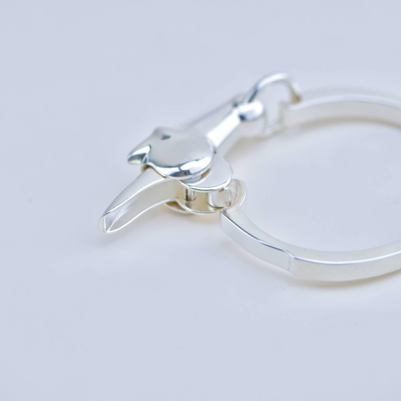 Pulsera Hermès Galop de plata de ley Tamaño pequeño Modelo ST en venta 3