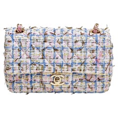 Chanel Classic Double Mini Flap Bag Pink Tweed GHW