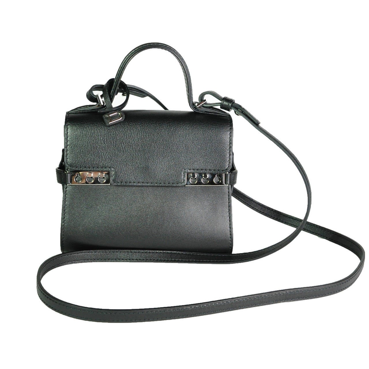 Delvaux Black Calfskin Tempete Micro Handbag at 1stdibs