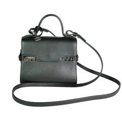 Delvaux Black Calfskin Tempete Micro Handbag