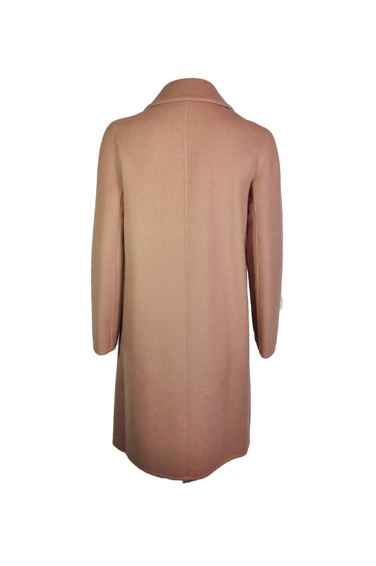 Brown Prada Classic Double-breast Wool-blend Coat For Sale