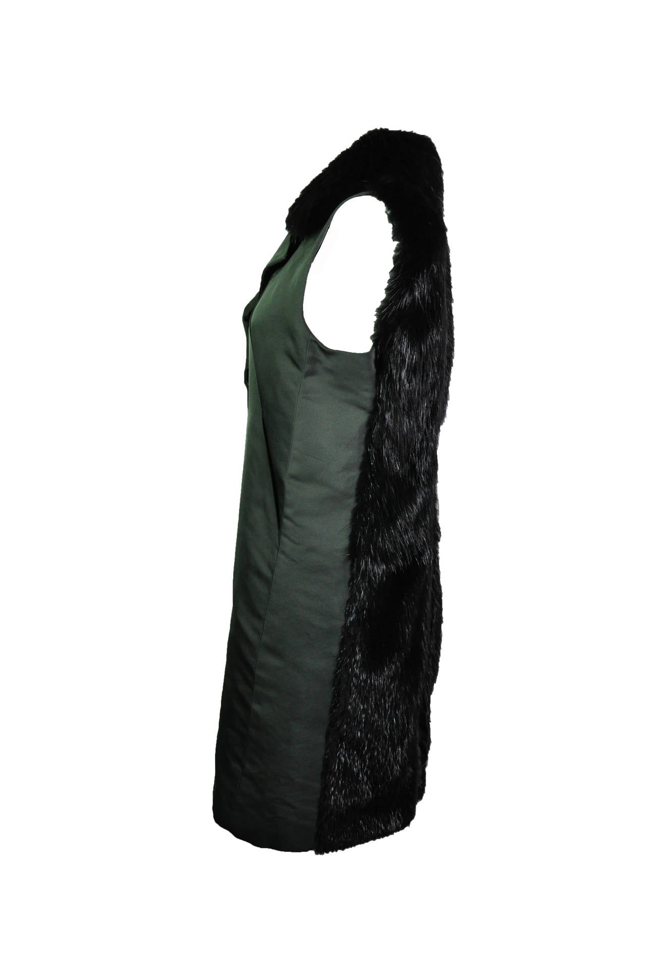Marni Beaver Cotton Sleeveless Long Vest Coat