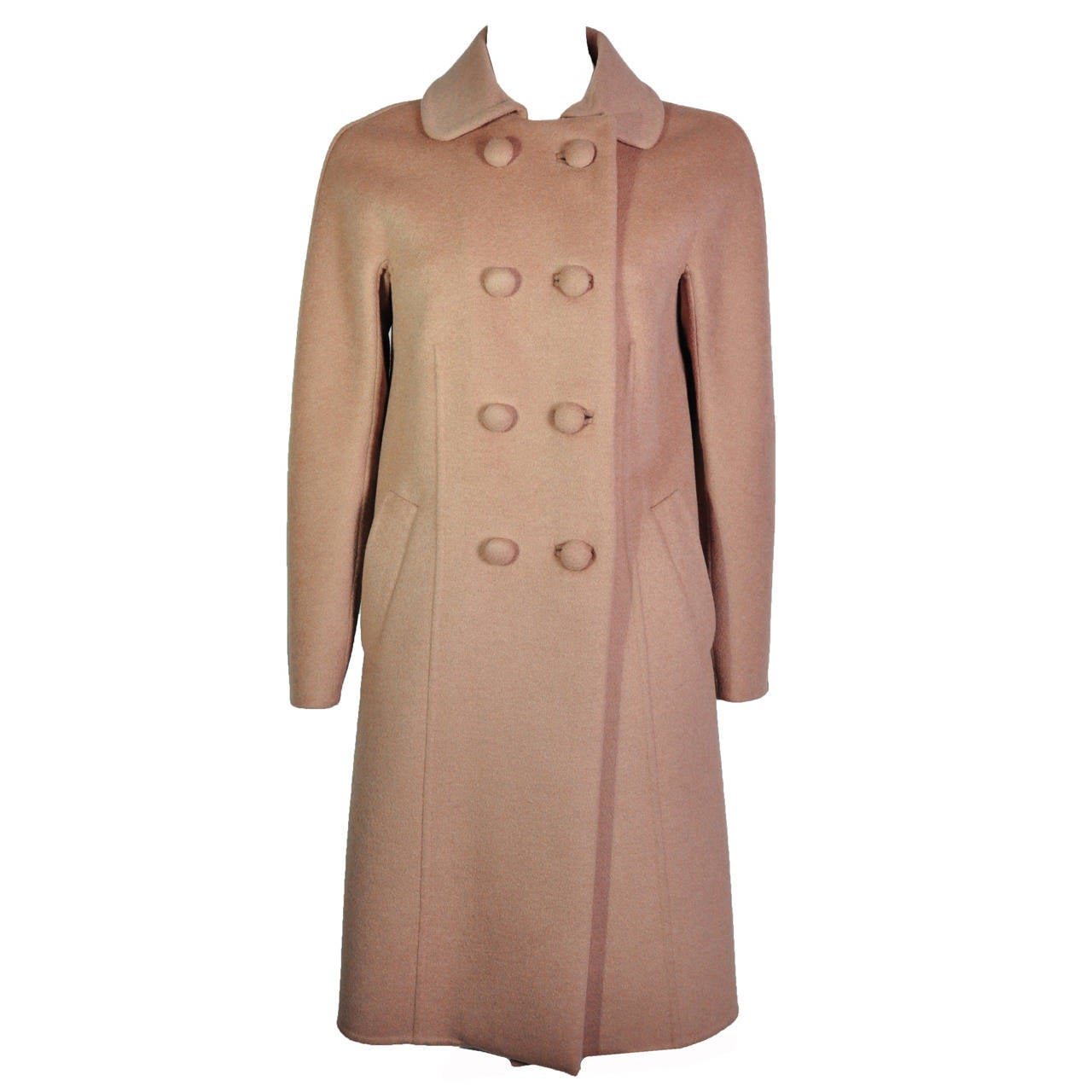 Prada Classic Double-breast Wool-blend Coat For Sale