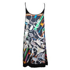 Hermes Concours D'Etriers Print Silk-cotton Dress