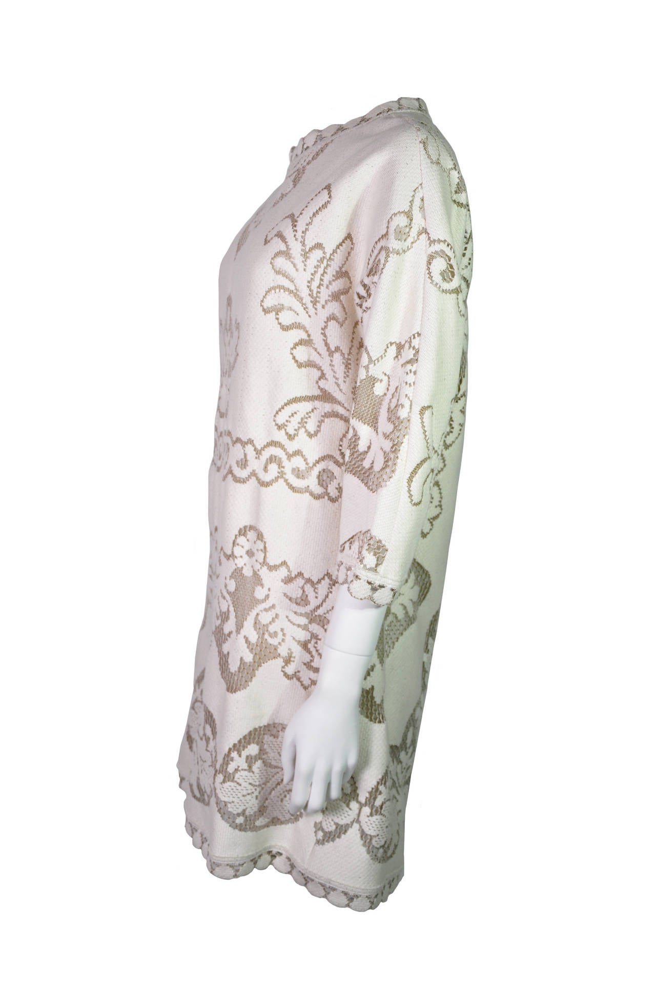 Women's Valentino Cream Guipure Lace Cotton Dress