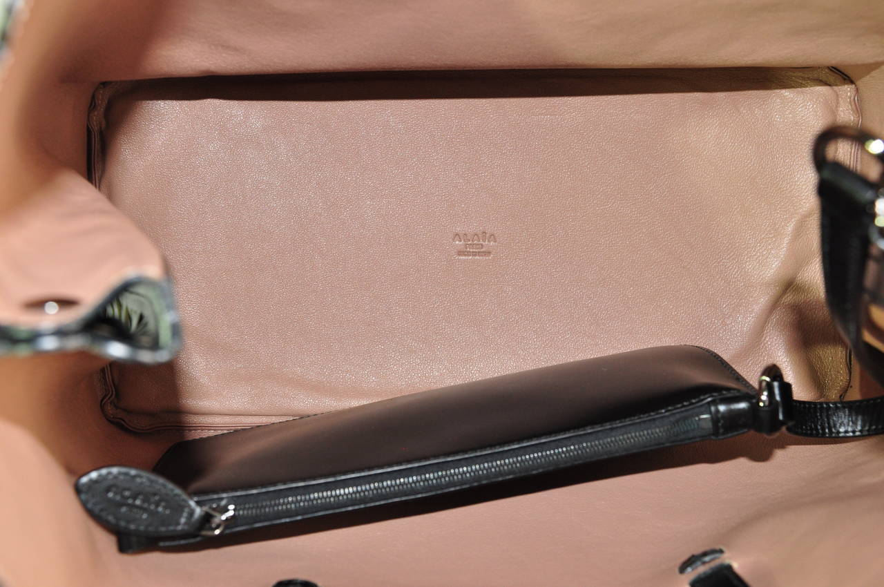 Alaia Black Cut-out Leather Shopper Tote Bag 2