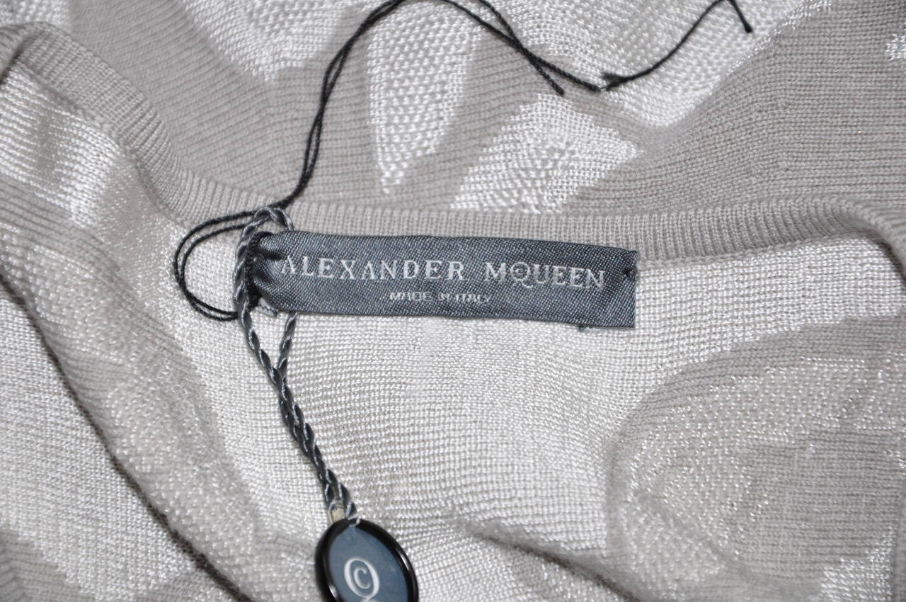 Alexander McQueen Swallow Print Wool-blend Knit Dress 1