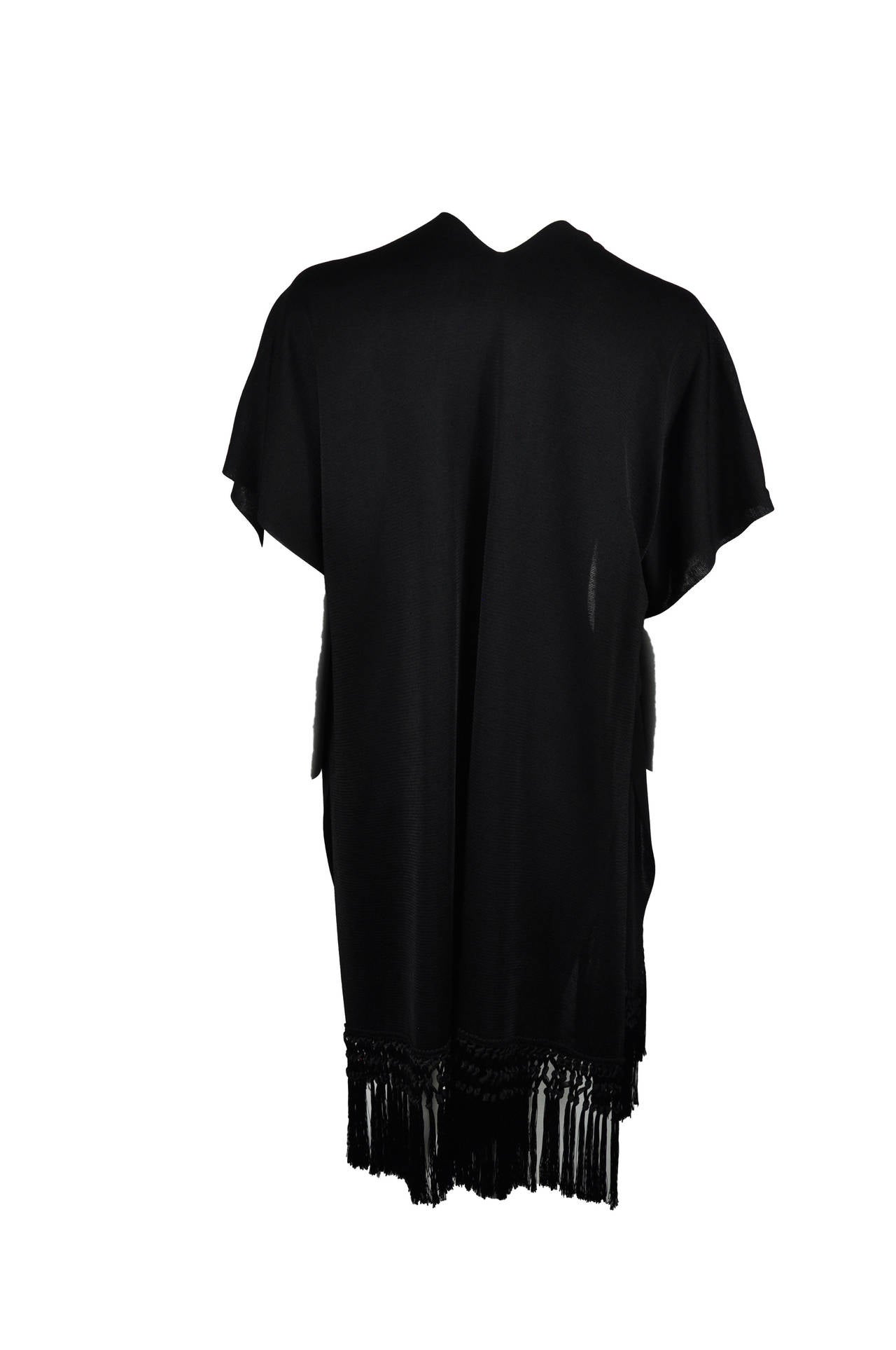 Valentino 2014 Spring-summer Black Fringed Poncho