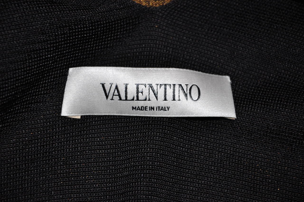 Valentino 2014 Spring-summer Black Fringed Poncho For Sale 1