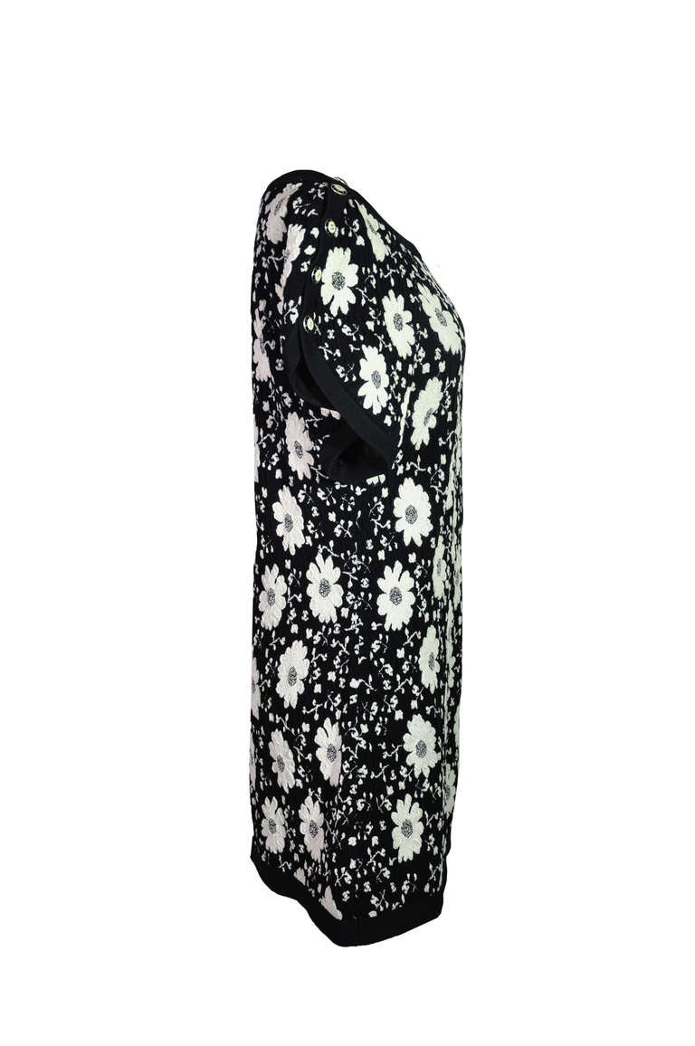 Chanel 2014 Cruise Black & Floral-Jacquard Mini Dress 1