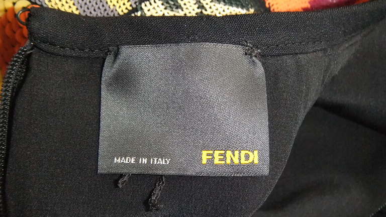 Fendi  Multicolor Jungle Sequined Dress In Excellent Condition In Hong Kong, Hong Kong