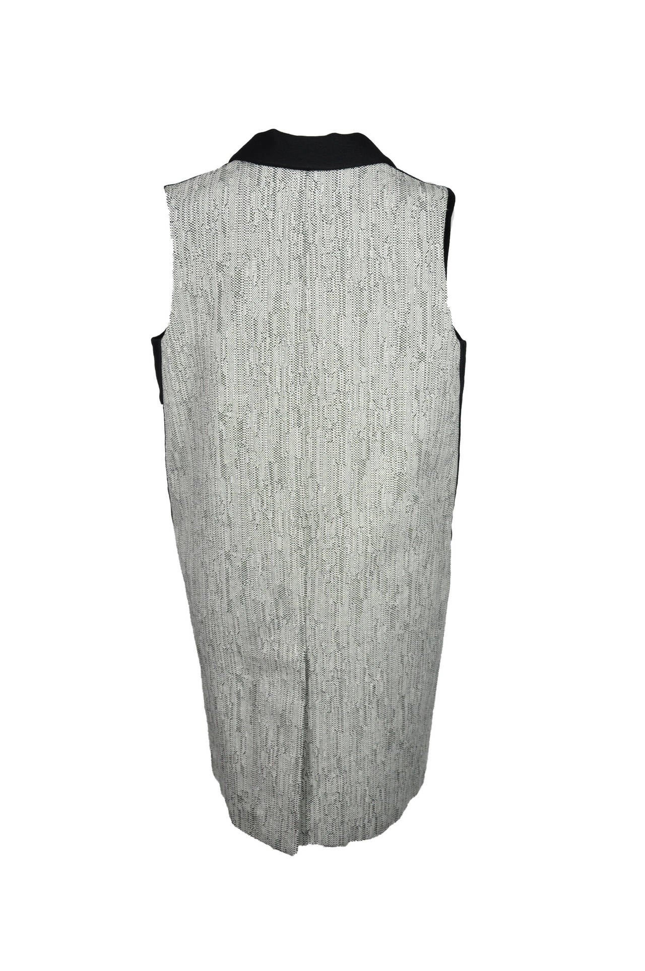 Fendi 2015 S/S Collection Orchid Jacquard Tweed Long Vest New In New Condition For Sale In Hong Kong, Hong Kong