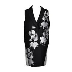 Fendi 2015 S/S Collection Orchid Jacquard Tweed Long Vest New
