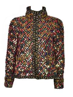 Chanel Paris-Bombay Multi-color sequined Tweed Jacket FR36