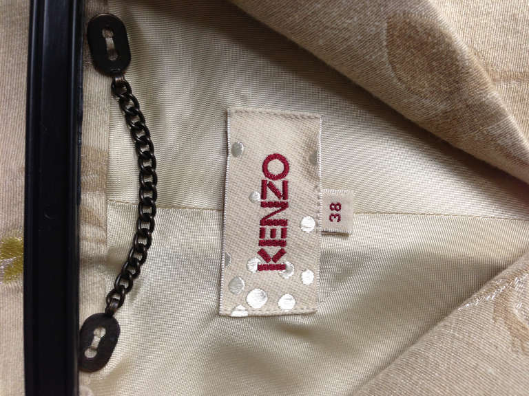 Gray Kenzo Over-sized Cotton-Blend Embroidery Kimono Inspired Jacket