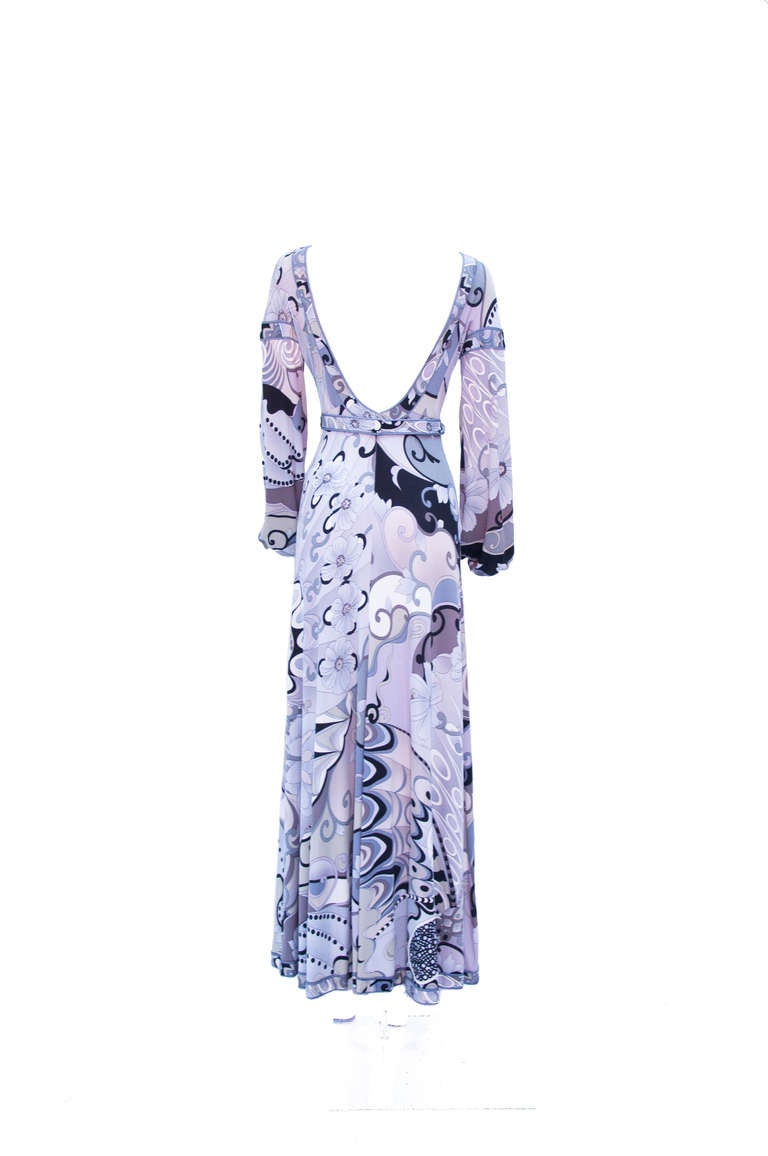 Women's Leonard Multi-color Printed Silk Jersey Maxi Dress